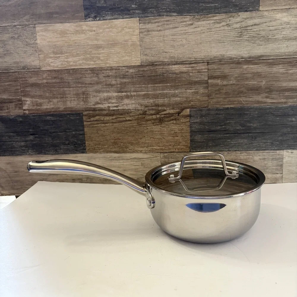 Duxtop 18/10 Stainless Steel Saucepan with Lid Induction Ready Silver